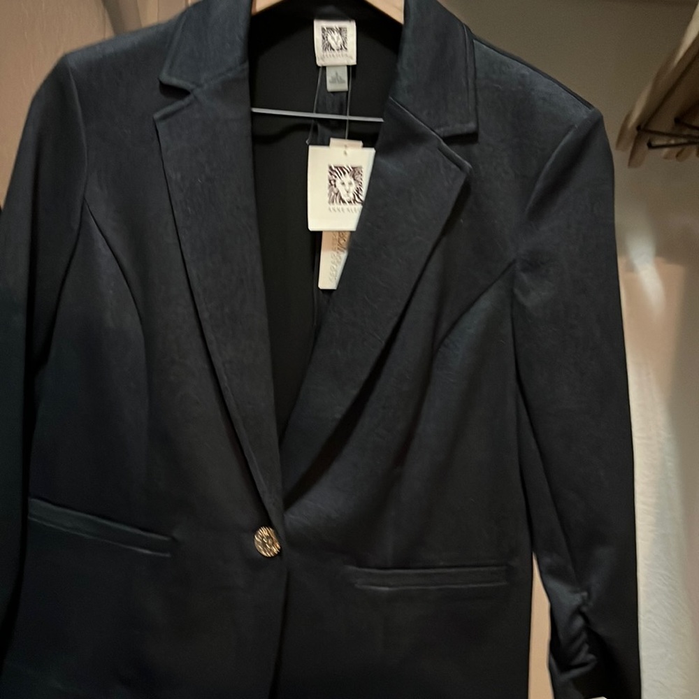 Anne Klein grey blue work jacket